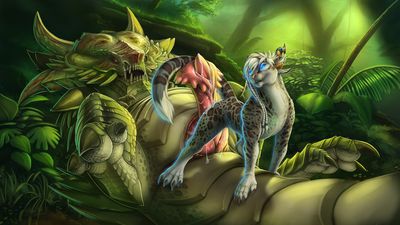 Stonehead Bellyrub
art by jackrow
Keywords: videogame;guild_wars;dragon;saurian;stonehead;furry;feline;charr;male;female;anthro;M/F;penis;masturbation;spooge;jackrow