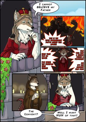 Princess Rush 2, page 02
art by jagon
Keywords: comic;furry;canine;wolf;female;anthro;solo;non-adult;jagon
