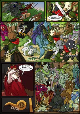 Princess Rush 2, page 06
art by jagon
Keywords: comic;dungeons_and_dragons;kobold;dragon;anthro;furry;canine;wolf;male;female;anthro;solo;non-adult;jagon