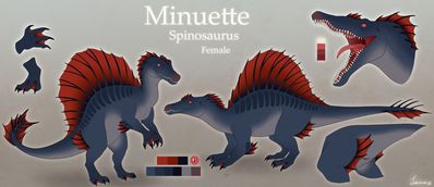 Minuette the Spinosaurus
art by jamkitsune
Keywords: dinosaur;theropod;spinosaurus;female;feral;solo;cloaca;closeup;reference;jamkitsune