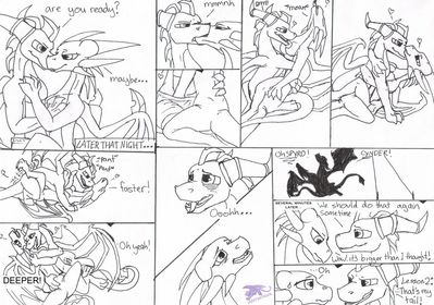 Spyro and Cynder Camping 3
art by jazzthetiger
Keywords: comic;videogame;spyro_the_dragon;dragon;dragoness;spyro;cynder;male;female;anthro;breasts;M/F;missionary;humor;jazzthetiger