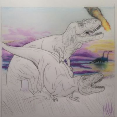 Tyrannosaurus Sex
art by jeremy_ennis
Keywords: dinosaur;theropod;tyrannosaurus_rex;trex;male;female;feral;M/F;from_behind;jeremy_ennis