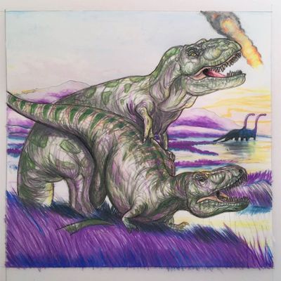 Tyrannosaurus Sex
art by jeremy_ennis
Keywords: dinosaur;theropod;tyrannosaurus_rex;trex;male;female;feral;from_behind;jeremy_ennis