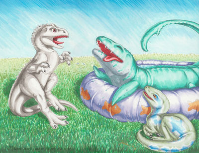 Jurassic World Pool Party
art by jianre-m
Keywords: jurassic_world;dinosaur;theropod;raptor;deinonychus;indominus_rex;mosasaurus;blue;female;anthro;humor;non-adult;jianre-m