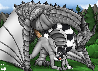 Call Dragon
art by demitri012
Keywords: videogame;skyrim;dragon;wyvern;feral;furry;primate;lemur;anthro;male;M/M;penis;from_behind;anal;spooge;demitri012