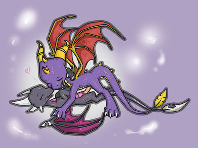 Spyro and Cynder Mating 1
unknown artist
Keywords: videogame;spyro_the_dragon;spyro;cynder;dragon;dragoness;male;female;anthro;M/F;penis;missionary;vaginal_penetration;spooge