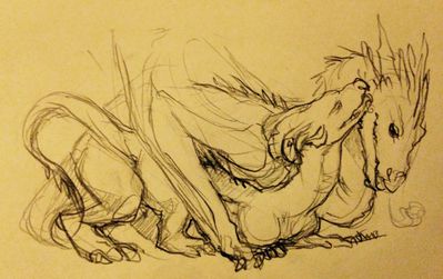 Sex With Smaug
art by justaholmesboy
Keywords: lord_of_the_rings;lotr;smaug;dragon;wyvern;feral;male;M/M;from_behind;anal;justaholmesboy