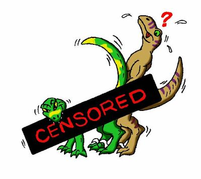 Censored Raptors
art by kaa
Keywords: dinosaur;theropod;raptor;male;female;anthro;feral;M/F;from_behind;suggestive;humor;kaa