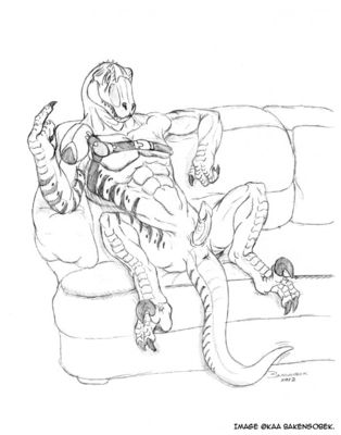 Drakien Raptor
art by kaa
Keywords: dinosaur;theropod;raptor;deinonychus;male;anthro;solo;penis;kaa