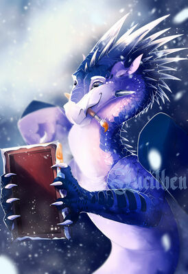 Whiteout (Wings_of_fire)
art by kaalut
Keywords: wings_of_fire;nightwing;icewing;hybrid;whiteout;dragoness;female;feral;solo;non-adult;kaalut