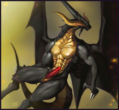 Excited Bahamut
art by kadel
Keywords: videogame;final_fantasy;dragon;bahamut;male;anthro;solo;penis;kadel