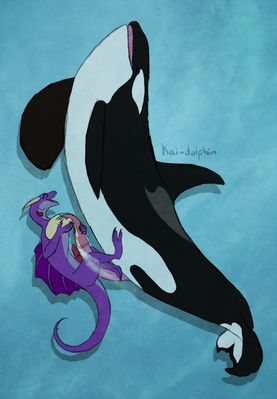 Dragon and Orca
art by kai-dolphin
Keywords: dragon;cetacean;orca;feral;male;M/M;penis;missionary;masturbation;spooge;kai-dolphin