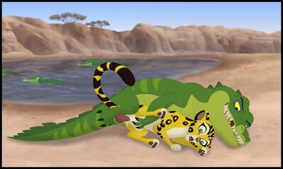 Fuli and Makuu (Lion_Guard)
art by kaion
Keywords: cartoon;disney;lion_guard;crocodilian;crocodile;furry;feline;cheetah;male;female;anthro;M/F;penis;spoons;vaginal_penetration;spooge;beach;kaion