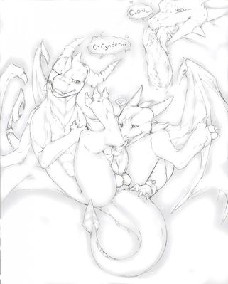 Cynder and Spyro
art by kallus
Keywords: videogame;spyro_the_dragon;spyro;cynder;dragon;dragoness;male;female;feral;M/F;penis;oral;closeup;kallus