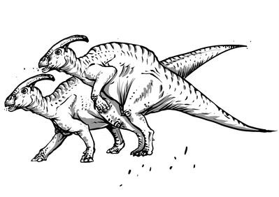 Parasaurolophus Mating
art by Karel Cettl
Keywords: dinosaur;hadrosaur;parasaurolophus;male;female;feral;M/F;from_behind;karel_cettl