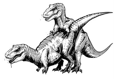 Tyrannosaurs Mating
art by Karel Cettl
Keywords: dinosaur;theropod;tyrannosaurus_rex;trex;male;female;feral;M/F;from_behind;karel_cettl
