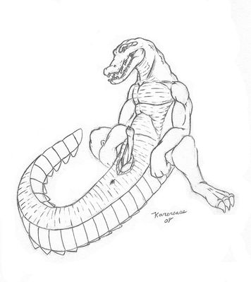Gator Sketch
art by karerease
Keywords: crocodilian;alligator;male;anthro;solo;penis;karerease