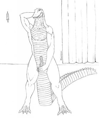 Private Display
art by karerease
Keywords: crocodilian;alligator;male;anthro;solo;penis;masturbation;karerease