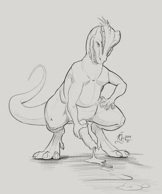 Dilophosaurus
art by karukuji
Keywords: dinosaur;theropod;dilophosaurus;male;feral;solo;penis;masturbation;ejaculation;spooge;karukuji