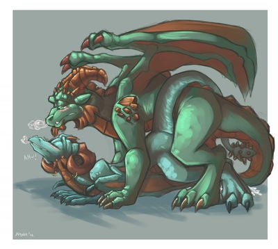 Terrador Mating
art by kayla-na
Keywords: videogame;spyro_the_dragon;dragon;terrador;male;anthro;M/F;from_behind;kayla-na