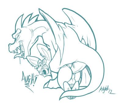 Augh!
art by kayla-na
Keywords: dragon;feral;furry;bat;anthro;male;M/M;penis;anal;from_behind;humor;kayla-na