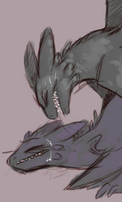 Toothless Mating
art by kayla-na
Keywords: how_to_train_your_dragon;night_fury;toothless;dragon;dragoness;male;female;feral;M/F;from_behind;suggestive;kayla-na