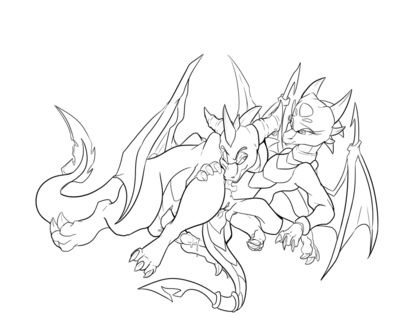 Spyro and Cynder
art by kayla-na
Keywords: videogame;spyro_the_dragon;spyro;cynder;dragon;dragoness;male;female;anthro;M/F;penis;vagina;oral;kayla-na