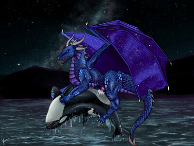 Modnight Breeding
art by kayla_orca
Keywords: dragon;furry;cetacean;orca;male;female;feral;M/F;penis;missionary;vaginal_penetration;spooge;kayla_orca