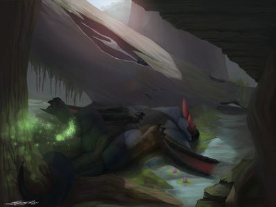 Female Nargacuga
art by kazzyboii
Keywords: videogame;monster_hunter;dragoness;wyvern;nargacuga;female;feral;solo;vagina;kazzyboii