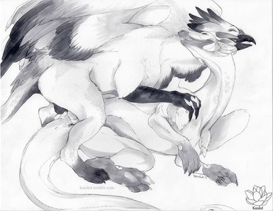 Antok and Morto Mating
art by keedot
Keywords: gryphon;dragoness;male;female;feral;M/F;penis;from_behind;spooge;keedot