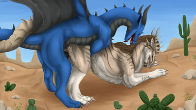 Felkin Mounting
art by KehreAzerith
Keywords: dragon;dragoness;felkin;hybrid;syrazor;male;female;feral;M/F;penis;from_behind;vaginal_penetration;KehreAzerith