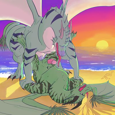 Deep Love
art by keichibarhazard
Keywords: dragon;male;feral;M/M;penis;missionary;anal;beach;spooge;keichibarhazard