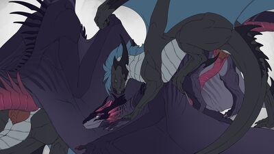 Qah and Dwiin Mating
art by ket-dawnatsunset
Keywords: dragon;dragoness;male;female;feral;M/F;penis;from_behind;missionary;vaginal_penetration;ket-dawnatsunset