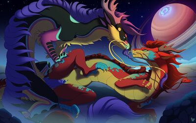 Space Dragons
art by kete
Keywords: eastern_dragon;dragon;dragoness;male;female;feral;M/F;penis;missionary;vaginal_penetration;spooge;kete