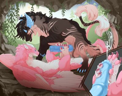 Felkin's Game
art by kettimurr
Keywords: dragon;dragoness;felkin;male;female;feral;M/F;penis;missionary;masturbation;footjob;closeup;ejaculation;spooge;kettimurr