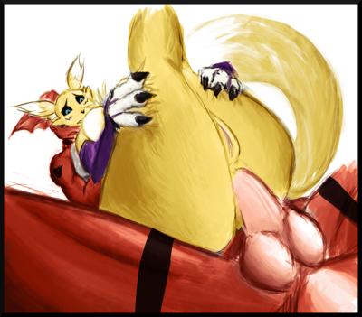 Guilmon and Renamon Anal
art by kheltari
Keywords: anime;digimon;dragon;furry;canine;fox;guilmon;renamon;male;female;anthro;M/F;penis;vagina;cowgirl;anal;closeup;kheltari