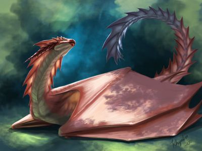 Resting Wyvern
art by khyaber
Keywords: dragon;wyvern;male;feral;solo;non-adult;khyaber