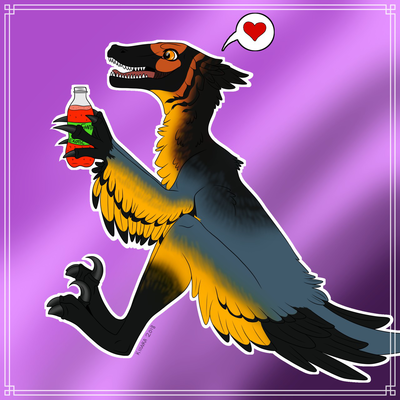 Luxaz the Velociraptor
art by kiiiwka
Keywords: dinosaur;theropod;raptor;velociraptor;feral;solo;humor;non-adult;kiiiwka