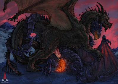 Alduin (color)
art by killveous
Keywords: videogame;skyrim;dragon;wyvern;alduin;male;feral;M/M;penis;from_behind;anal;spooge;killveous