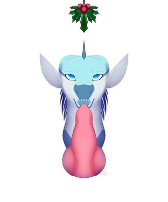 Under The Mistletoe (Wings_of_Fire)
art by king_quince
Keywords: wings_of_fire;icewing;dragon;dragoness;male;female;feral;M/F;penis;oral;king_quince