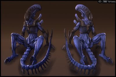 Xeno Male and Female
art by artonis
Keywords: alien;xenomorph;anthro;male;female;solo;penis;vagina;artonis