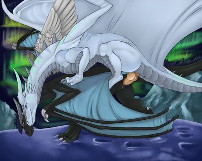 Nyx and Aurora Lovemaking
art by kitsune
Keywords: dragon;dragoness;male;female;feral;M/F;penis;from_behind;vaginal_penetration;kitsune