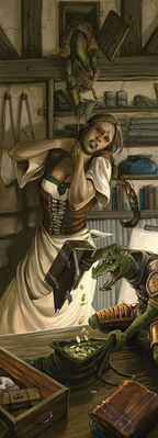 Kobold Attack!
unknown artist
Keywords: dungeons_and_dragons;kobold;anthro;human;woman;female;non-adult