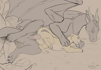 Akani and Sypher WIP
art by kodardragon
Keywords: dragon;furry;feline;lioness;male;female;feral;M/F;penis;spoons;vaginal_penetration;kodardragon