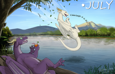 July Calendar
art by kodardragon
Keywords: dragon;dragoness;male;female;feral;non-adult;kodardragon