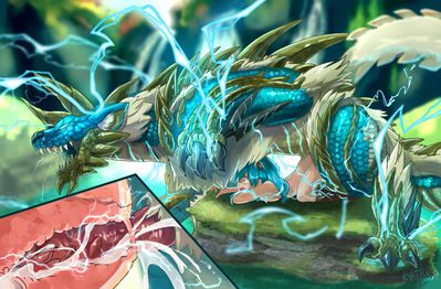 Zinogre Discharge
art by konekonoarashi
Keywords: beast;videogame;monster_hunter;dragon;wyvern;zinogre;male;feral;human;woman;female;M/F;penis;from_behind;vaginal_penetration;macro;internal;konekonoarashi