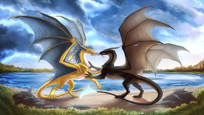 Fishy Rivalry
art by kotya-ra
Keywords: dragon;male;feral;non-adult;kotya-ra