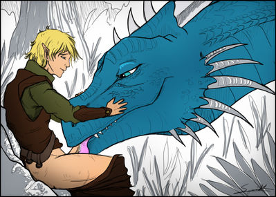 Eragon and Saphira 3
art by syrinoth
Keywords: beast;eragon;saphira;dragoness;female;feral;human;man;male;M/F;penis;oral;spooge;syrinoth