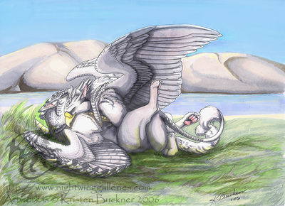 Gryphons Mating
art by silvermoon
Keywords: gryphon;male;female;feral;M/F;missionary;silvermoon