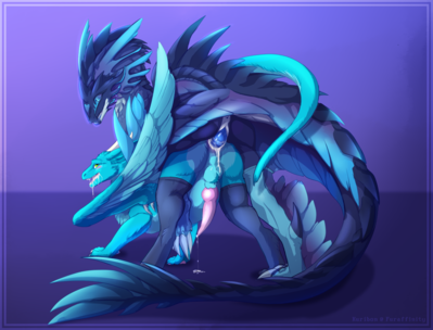 Drakes Mating
art by kuribon
Keywords: dragon;male;feral;M/M;penis;from_behind;anal;spooge;kuribon